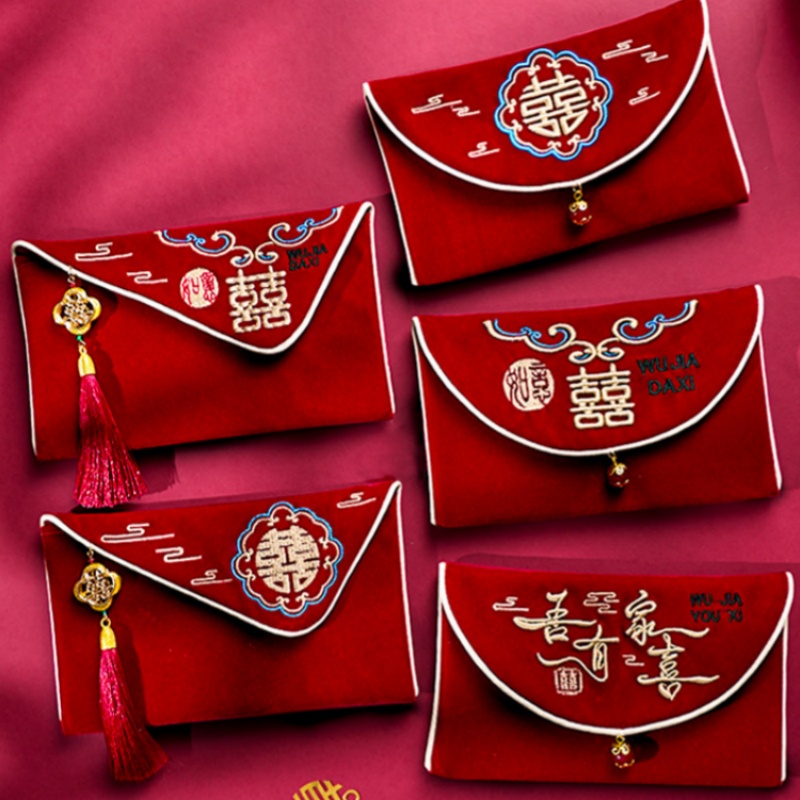 Embroidery Cloth - 1 unidad de sobre rojo para