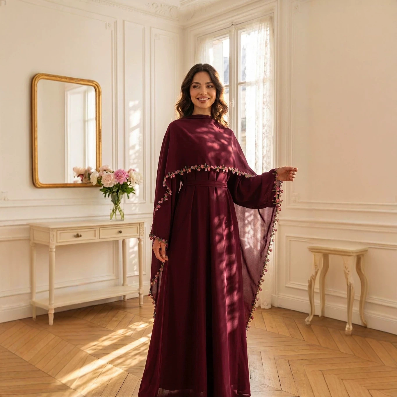 Embroidery Kebaya - Elegantes Abayas Bordadas, Vestido Hijab, Conjuntos