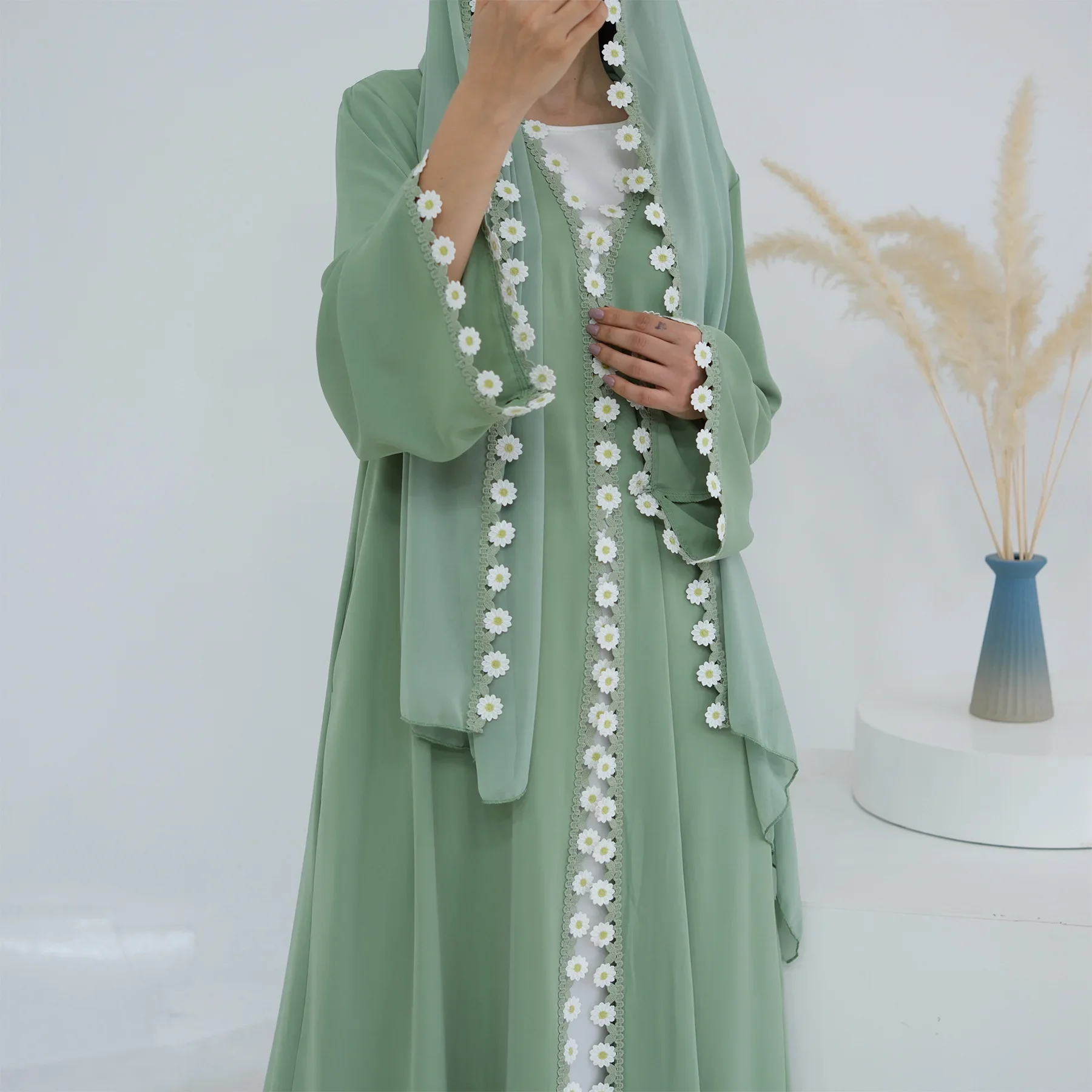 Embroidery Kebaya - Vestido de Mujer Estilo Kaftan Turco