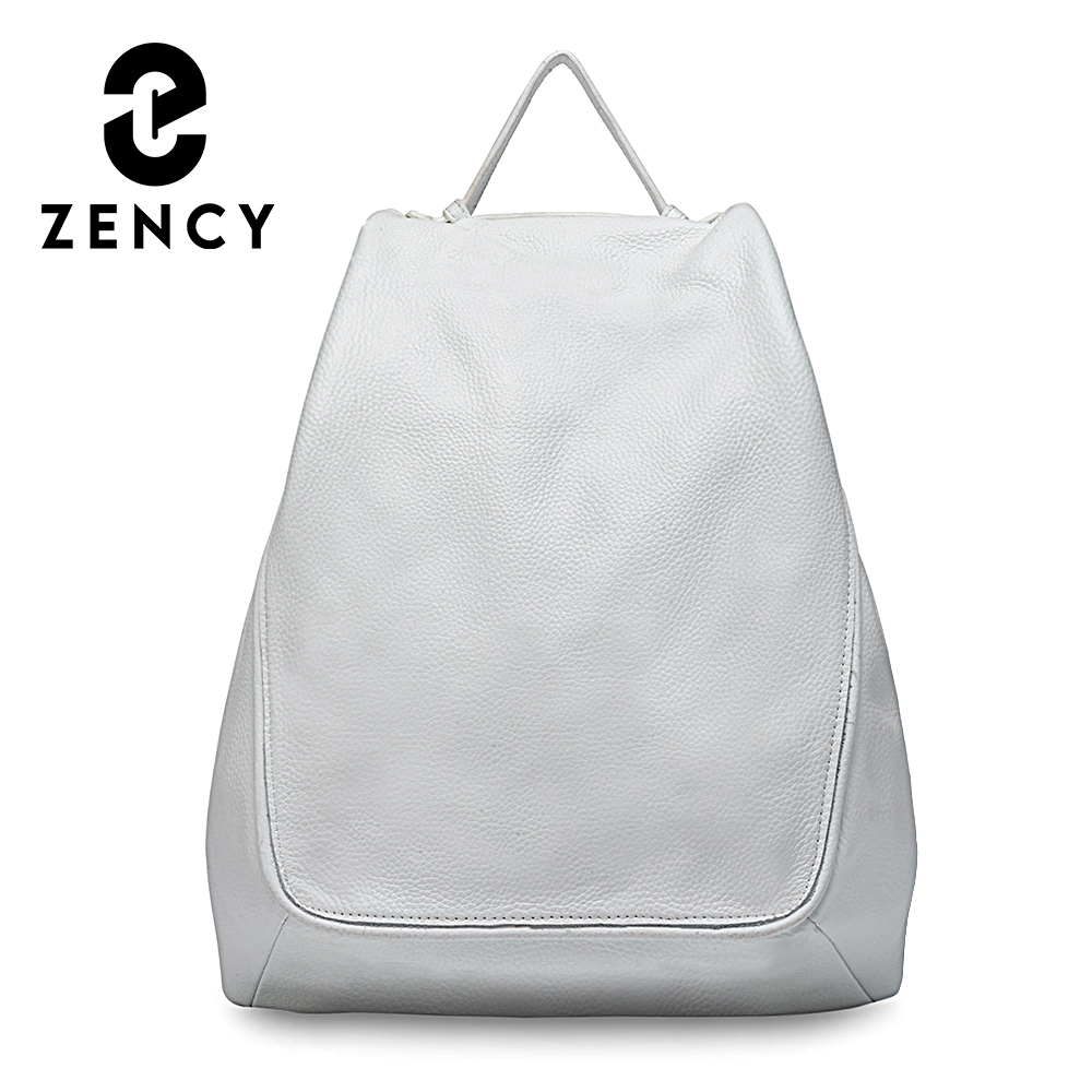 Embroidery Kit Pouch - Mochila antirrobo Zency de cuero genuino