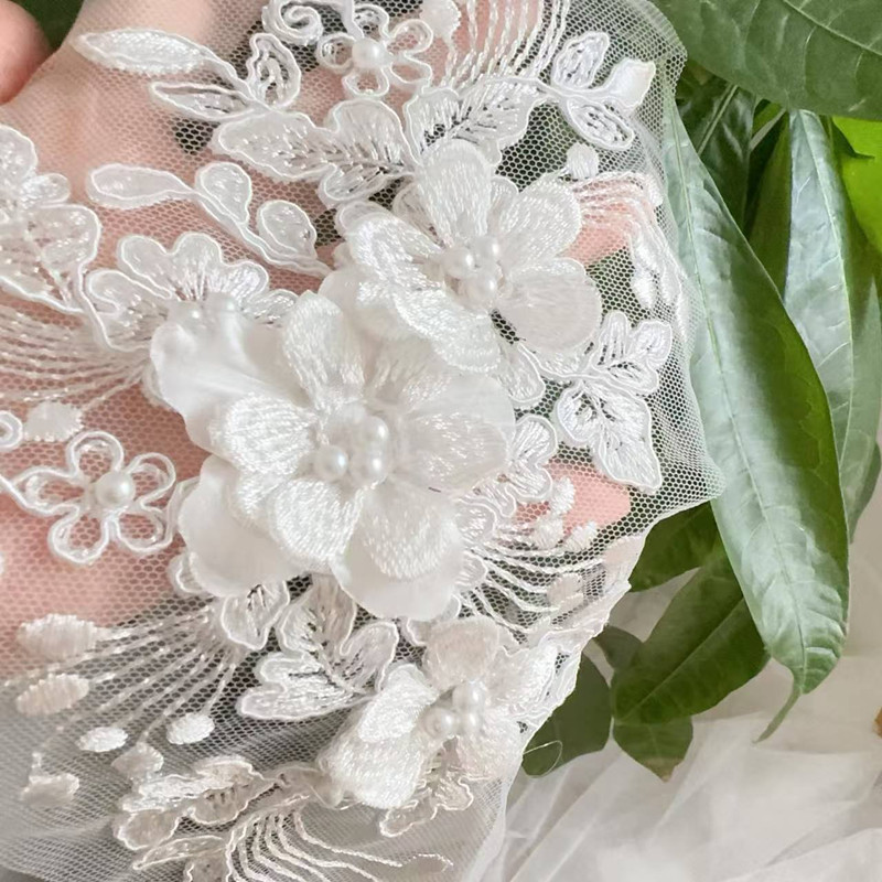 Embroidery Flower Pattern - 2 Piezas = 1 Par, Encaje