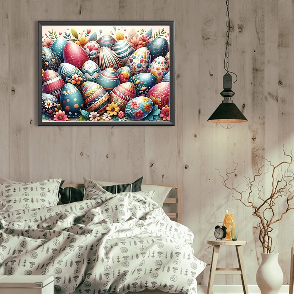 Embroidery Egg - Pintura de diamante familiar, polvo de