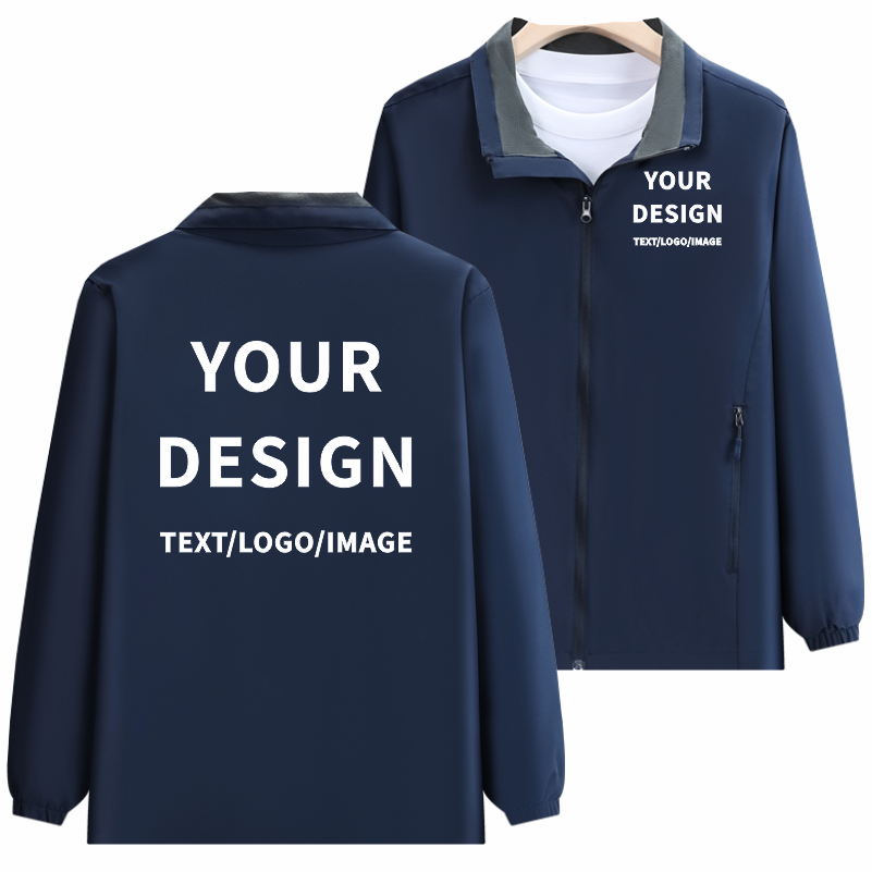 Embroidery Design Logo - Chaqueta de Color sólido a la