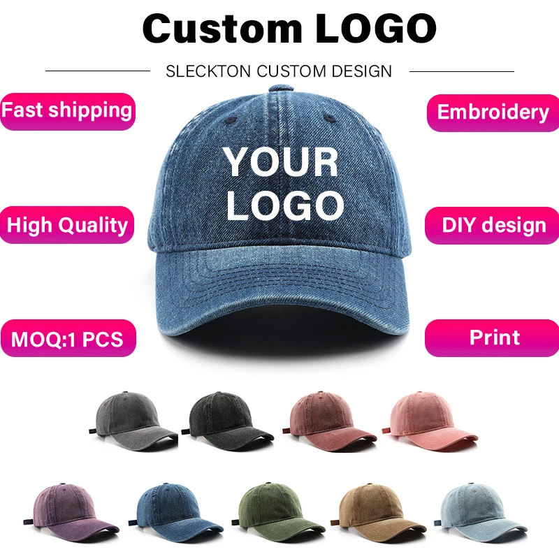 Embroidery Design Logo - SLECKTON gorra de béisbol con logotipo