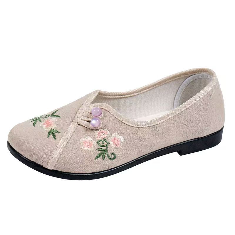 Embroidery Cloth - Zapatos planos de estilo chino para