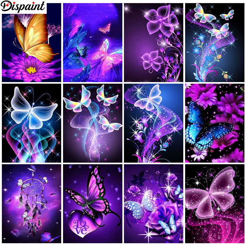 Embroidery Flower Pattern - Dispaint-pintura de diamantes de imitación, decoración