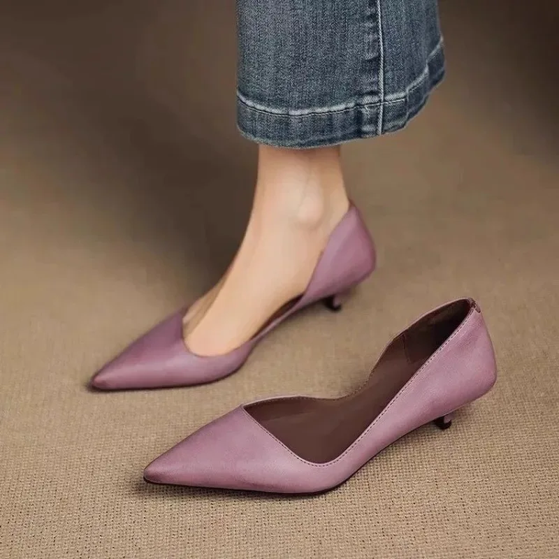 Embroidery Flat Shoes - Tacones de aguja con punta estrecha