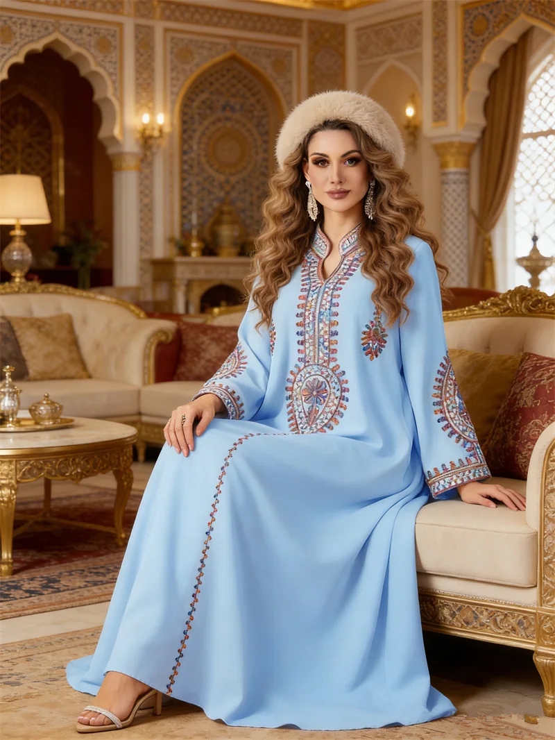 Embroidery Kebaya - Vestido de Fiesta Bordado para Eid,