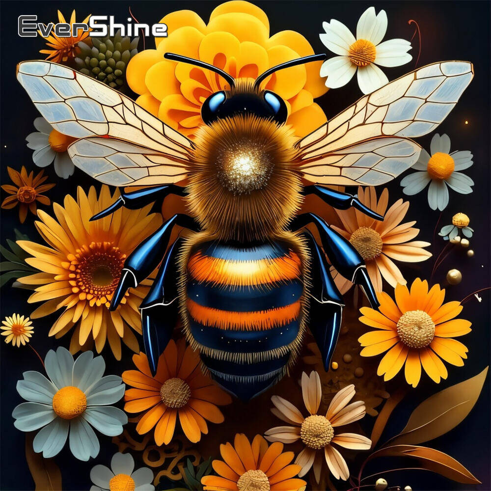 Embroidery Flower Pattern - Evershine-pintura de diamante, Margarita, flor, suministros