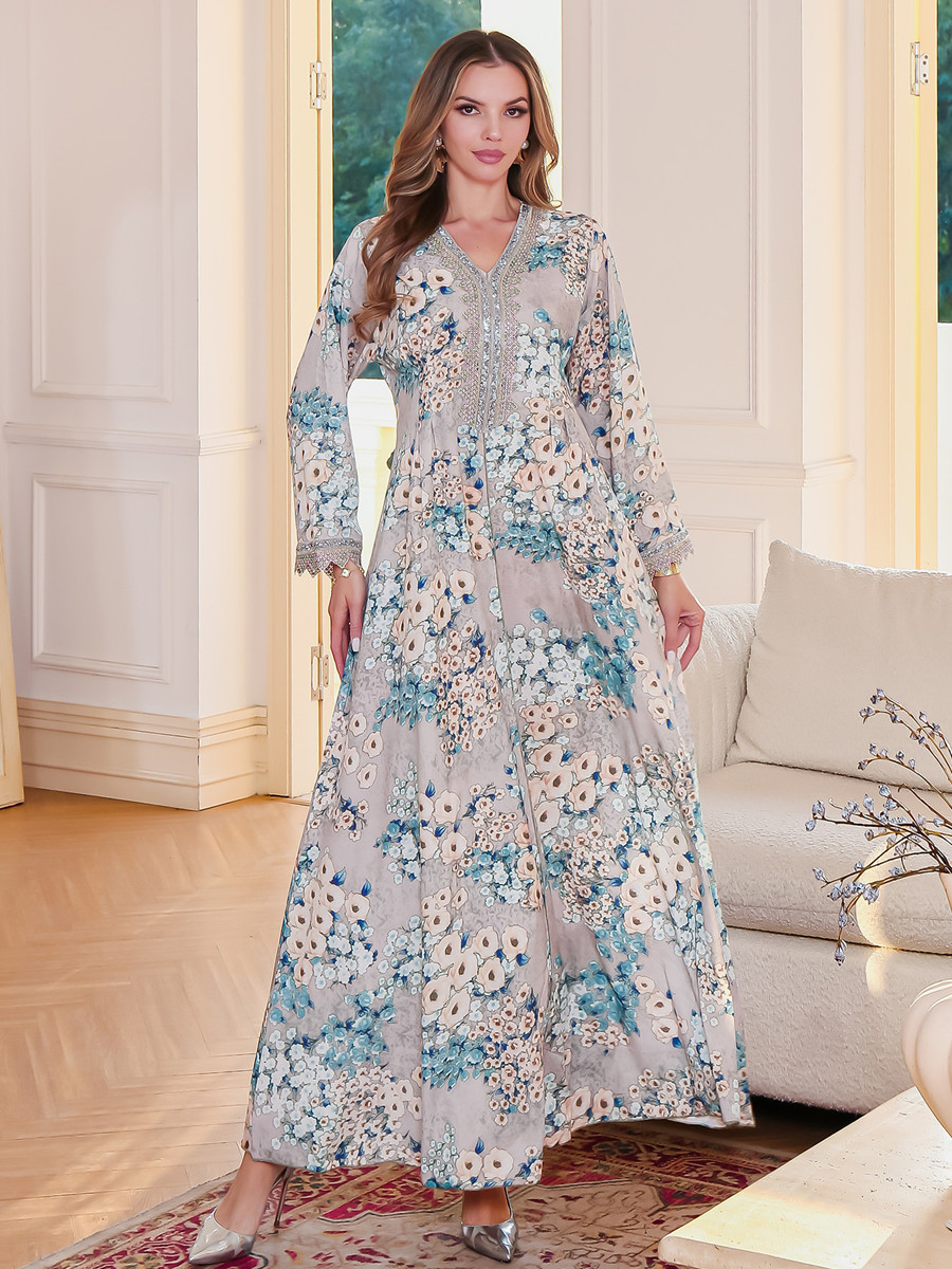 Mujeres musulmanas Dubai Abaya - Embroidery Kebaya reseña y precio