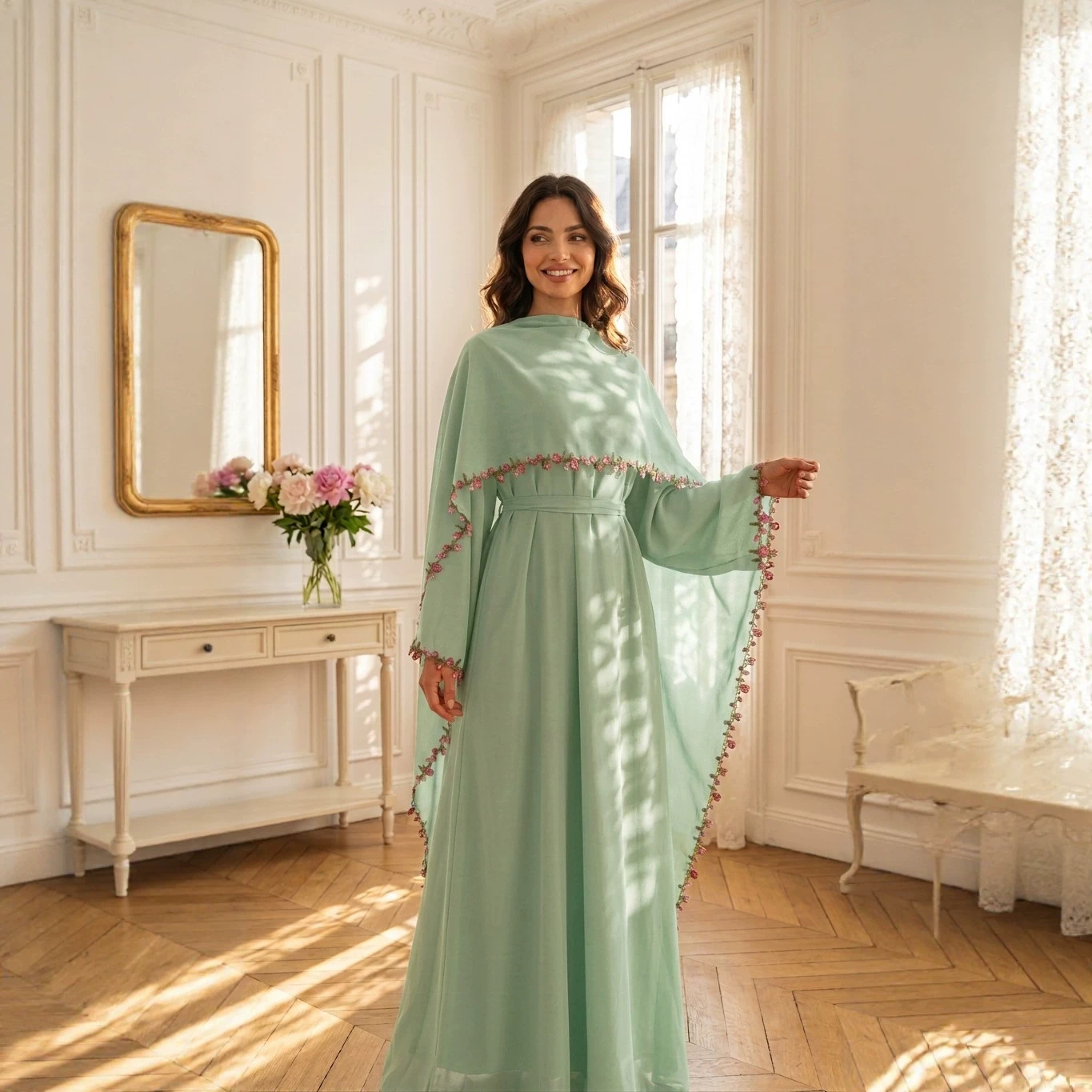 Elegantes Abayas Bordadas, Ves - Embroidery Kebaya reseña y precio