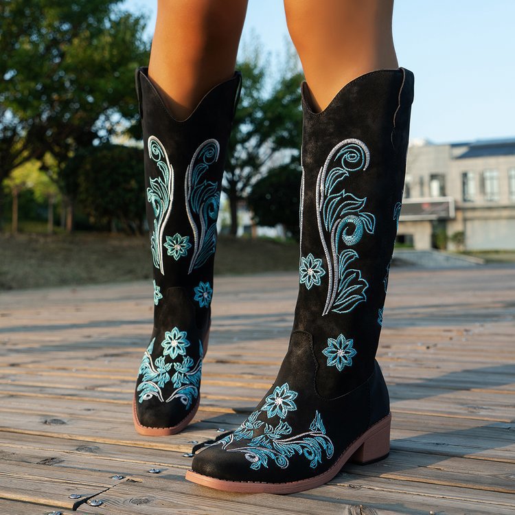 Botas Retro para mujer, botas  - Embroidery Designer reseña y precio