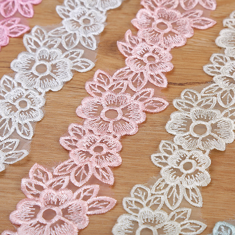 Organza bordada de 5CM de anch - Embroidery Flower Pattern reseña y precio