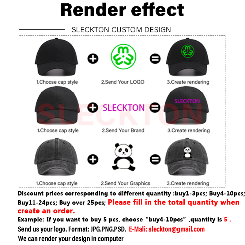 SLECKTON Gorra de béisbol pers - Embroidery Design Logo reseña y precio