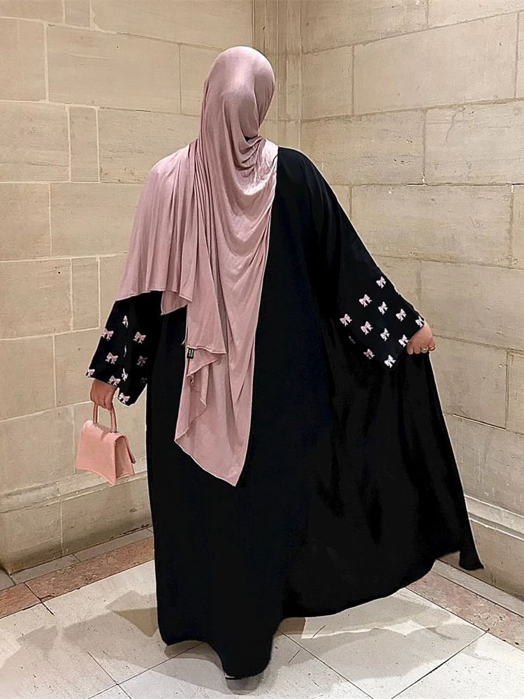 Ramadán corazón negro Abaya Da - Embroidery Kebaya reseña y precio