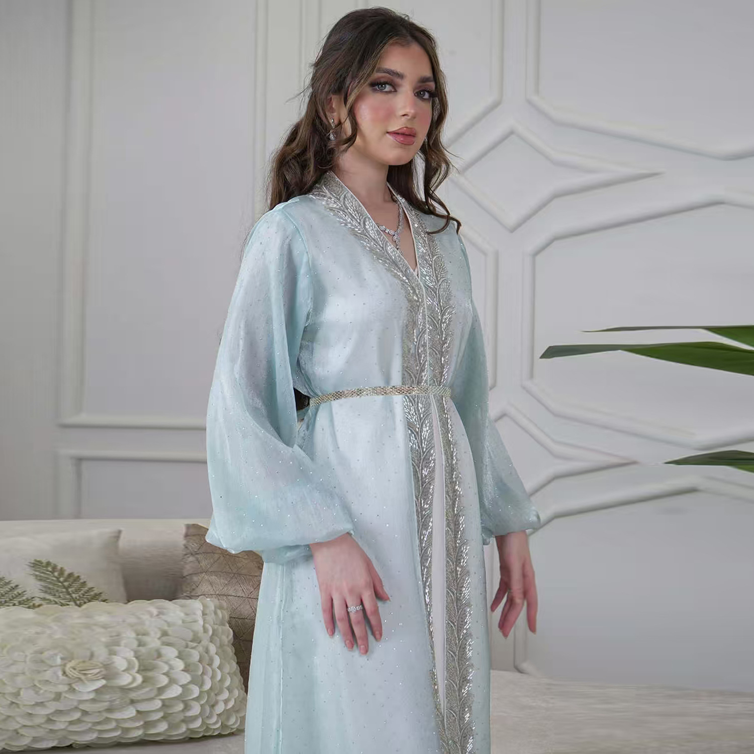 Eid Mubarak Djellaba Kimono Ca - Embroidery Kebaya reseña y precio