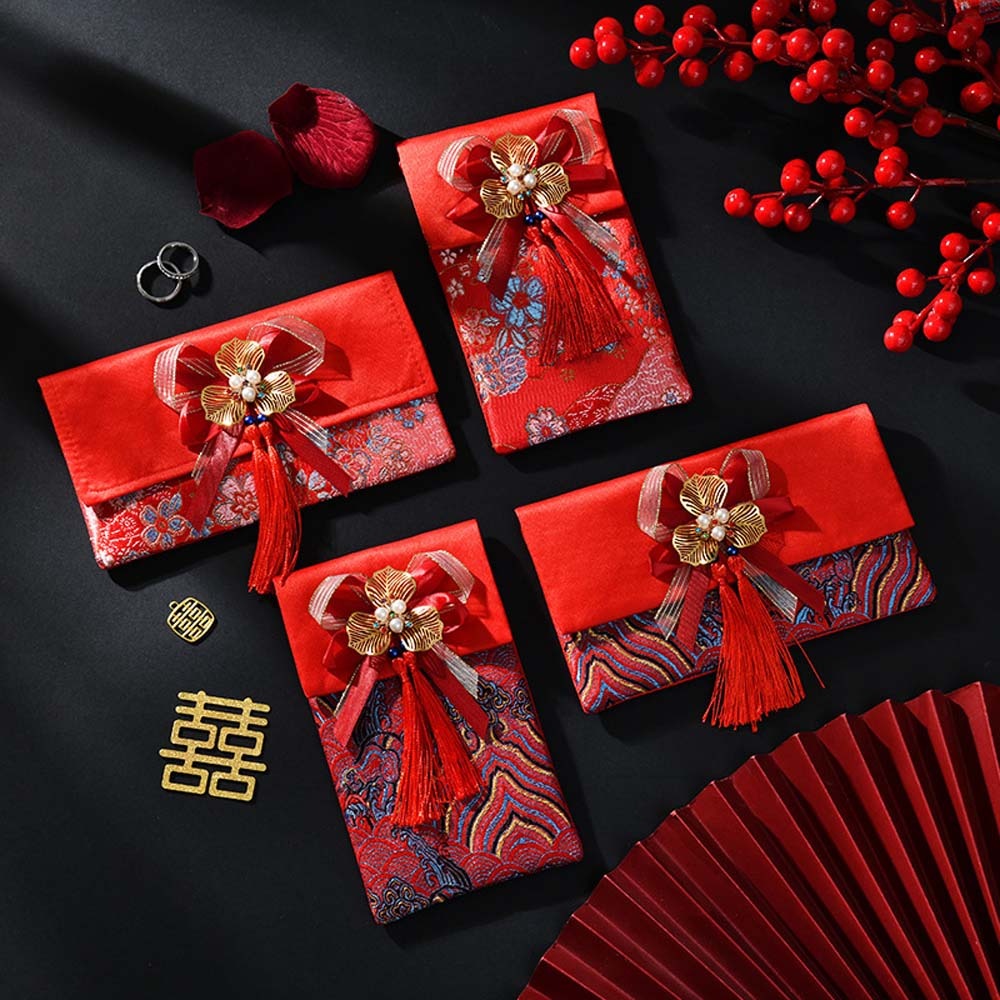 Sobres Rojos de Brocado con Pa - Embroidery Cloth reseña y precio