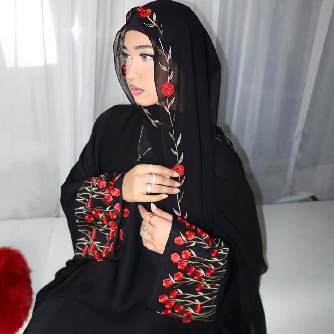 Abaya abierta de Dubái, vestid - Embroidery Kebaya reseña y precio