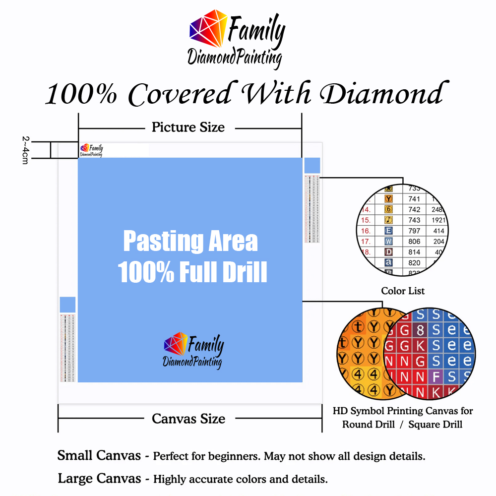 Pintura de diamante familiar,  - Embroidery Egg reseña y precio