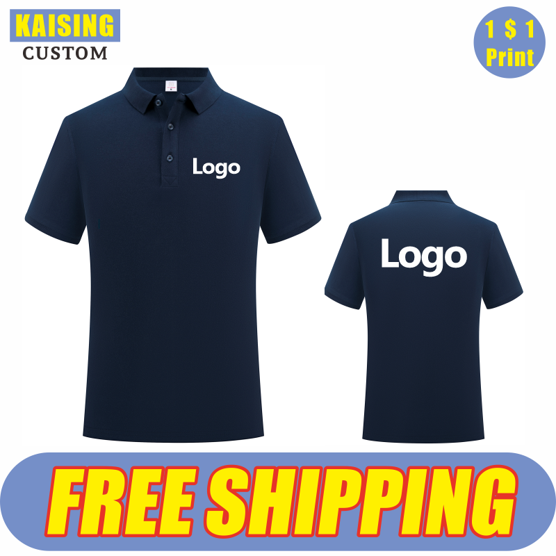 KAISING Polo de algodón puro d - Embroidery Design Logo reseña y precio