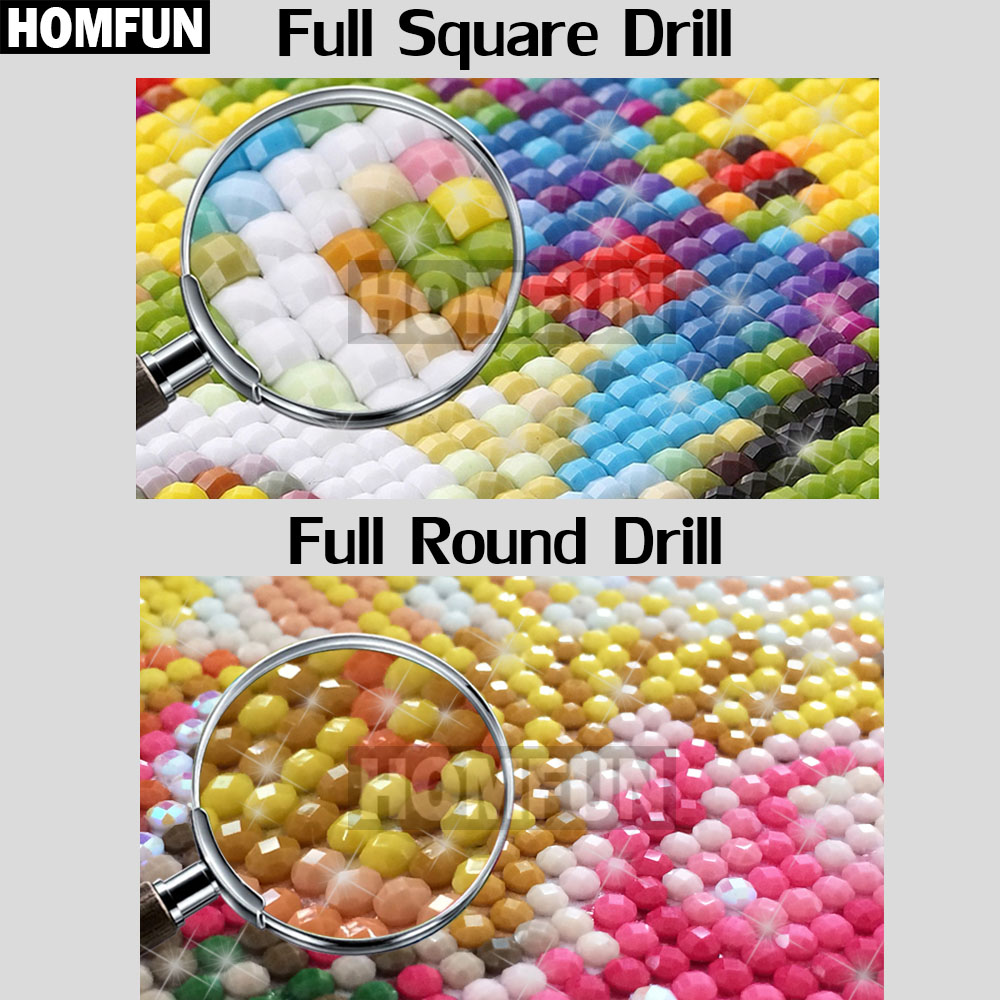 HOMFUN bordado completo de dia - Embroidery Flower Pattern reseña y precio