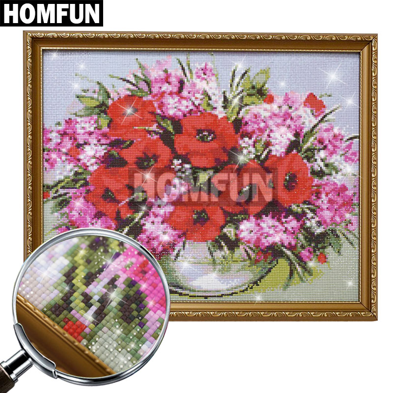 HOMFUN bordado completo de dia - Embroidery Flower Pattern reseña y precio