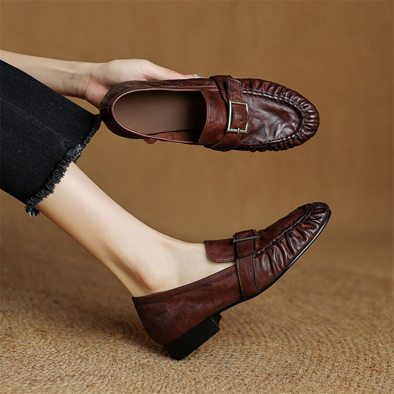 Zapatos de tacón grueso para M - Embroidery Flat Shoes reseña y precio
