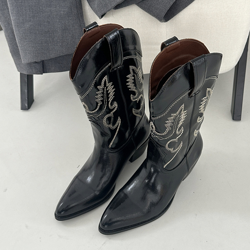 Botas occidentales de cuero ro - Embroidery Designer reseña y precio