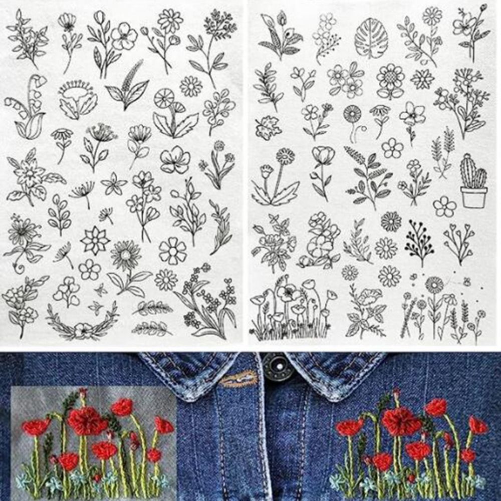 Papel de bordado de costura cr - Embroidery Flower Pattern reseña y precio