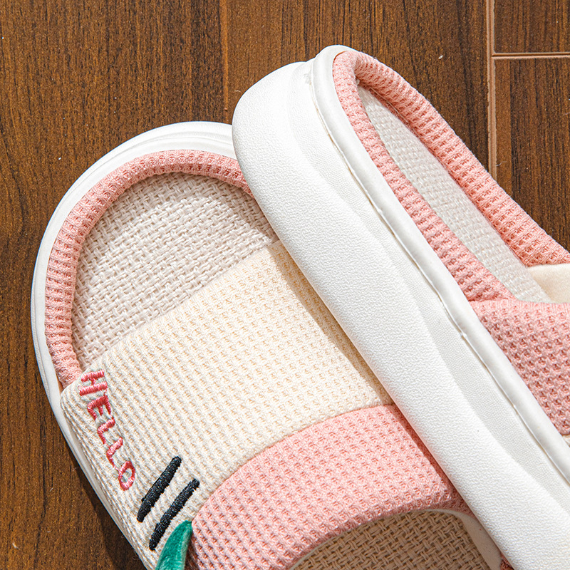 Pantuflas de Lino de Nuevo Est - Embroidery Flat Shoes reseña y precio