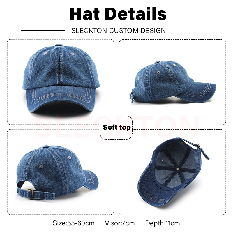 SLECKTON-gorra de béisbol pers - Embroidery Design Logo reseña y precio