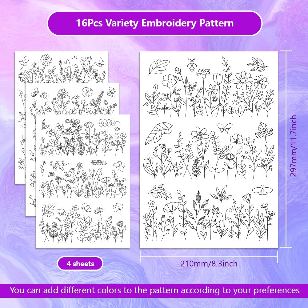 Estabilizadores de Patrones de - Embroidery Flower Pattern reseña y precio