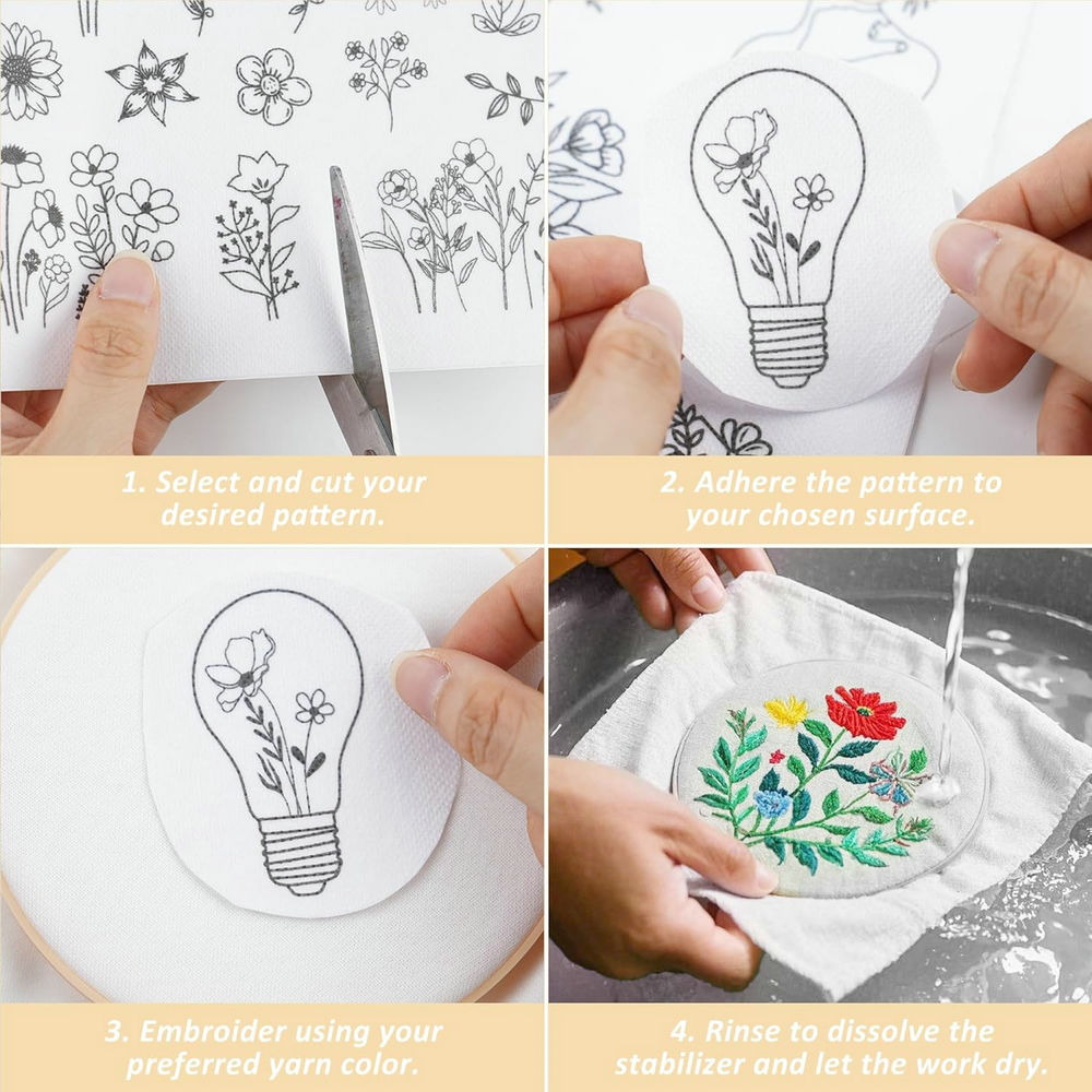 Estabilizadores de Patrones de - Embroidery Flower Pattern reseña y precio