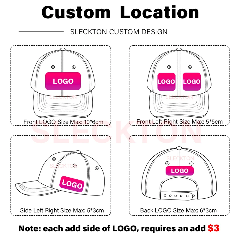 SLECKTON gorra de béisbol con  - Embroidery Design Logo reseña y precio