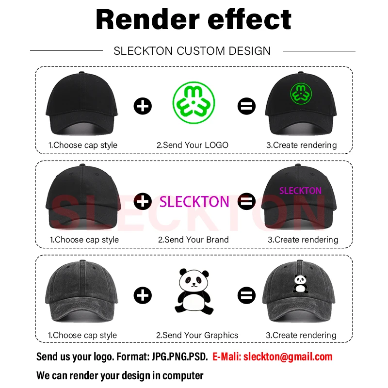 SLECKTON gorra de béisbol con  - Embroidery Design Logo reseña y precio