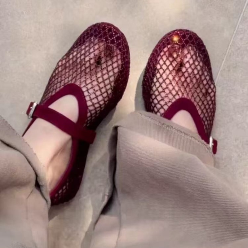 Sandalias Baotou con Pedrería  - Embroidery Flat Shoes reseña y precio