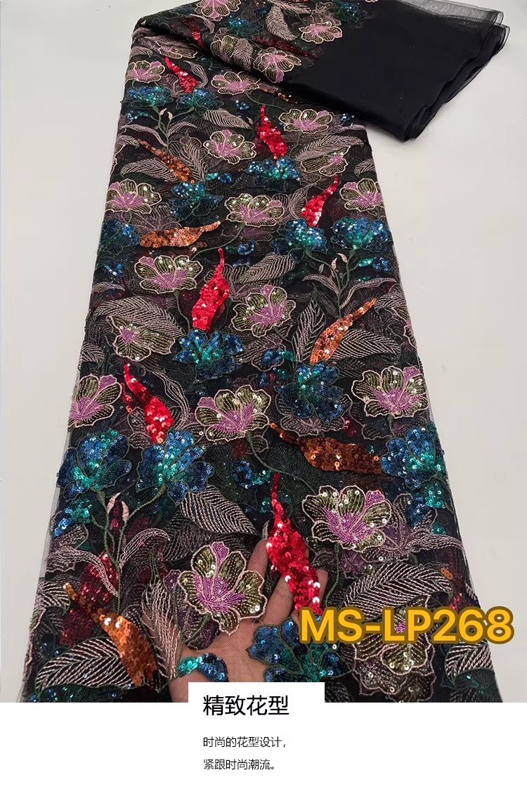 1 yarda de tela de lujo de dob - Embroidery Flower Pattern reseña y precio