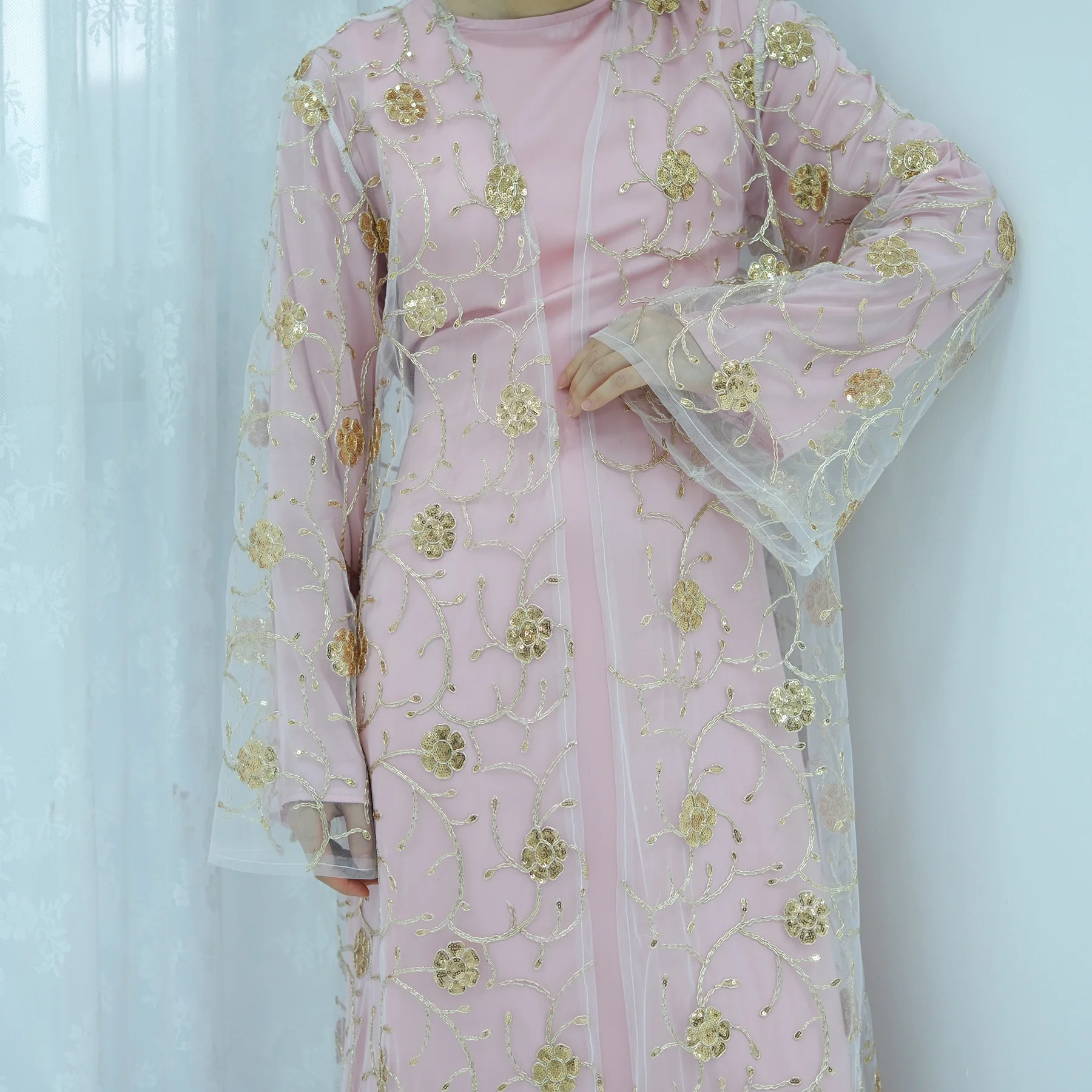 Kimono de malla musulmán con l - Embroidery Kebaya reseña y precio